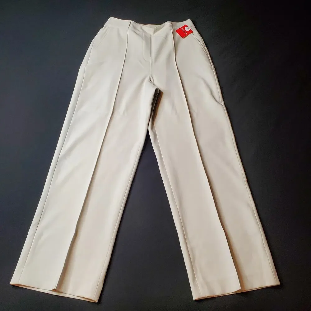 Spanx Women's Size M NWT Carefree Opacity Crepe Trousers Ivory White 20910 - Picture 4 of 9